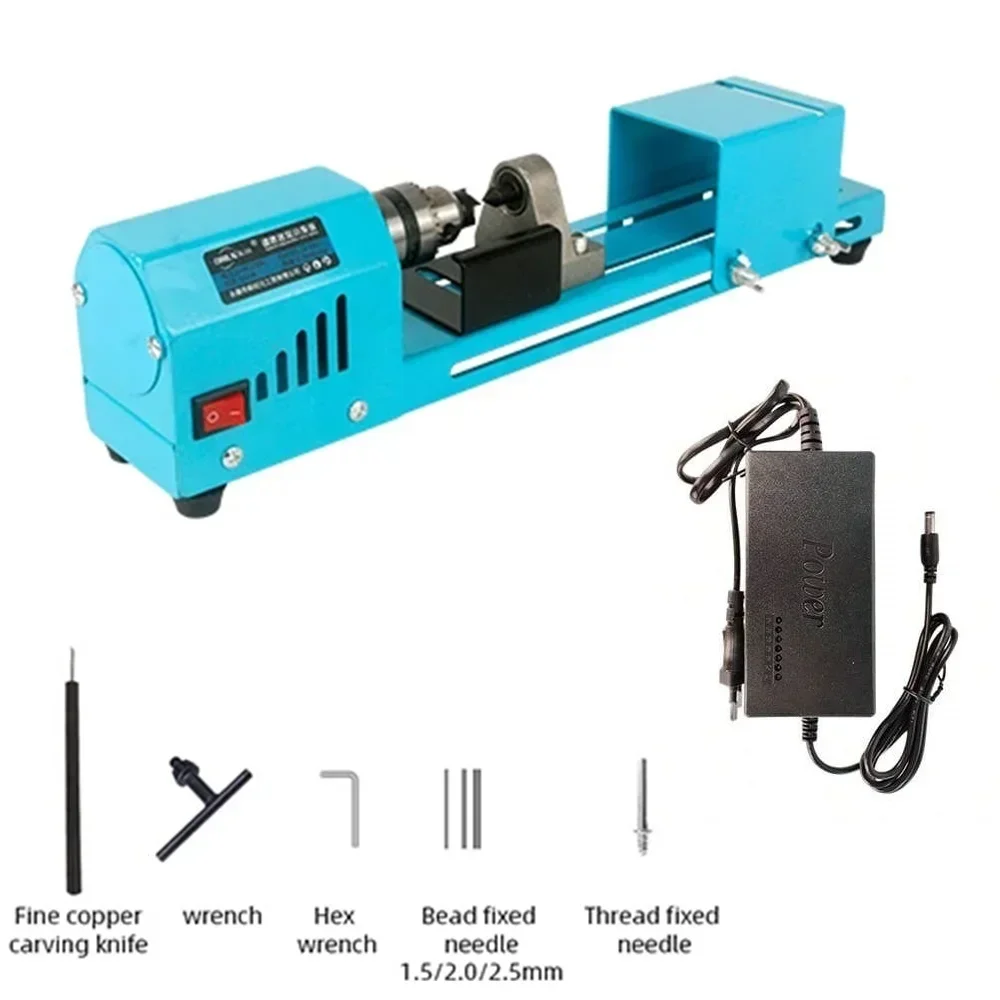 

Mini Lathe Beads Machine 150W Miniature Buddha Pearl Lathe DIY Woodworking Buddha Pearl Lathe Machine Drill Rotary Tool