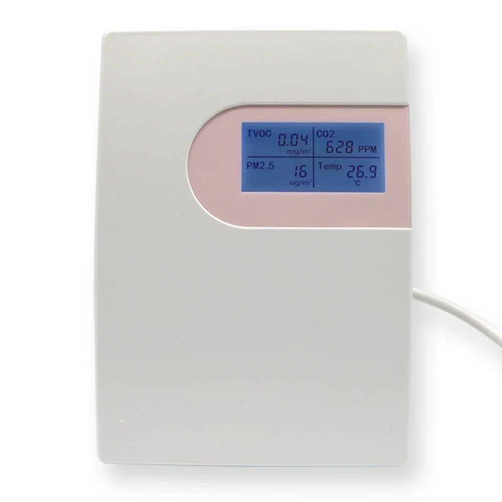 2025 WIFI Indoor CO2 Humidity Digital Air Pollution Monitoring VOC Air Quality IOT Temperature Sensor for Home