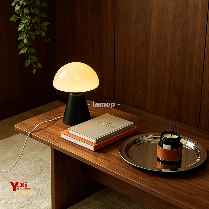 Lampu Meja Jamur Kaca 3 Warna - Mushroom Table Lamp ulasan dan harga
