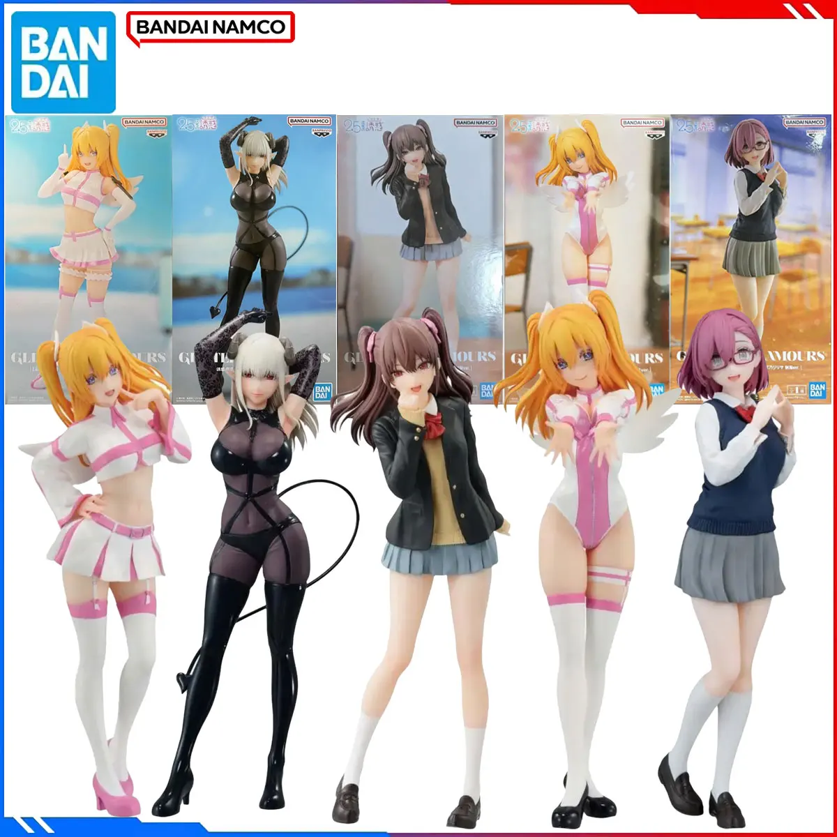 

Genuine Bandai Original GLITTER &GLAMOURS Figure Model Kits Anime Figures Amano Ririsa Tianano Lilisa Action Model Toys Gift
