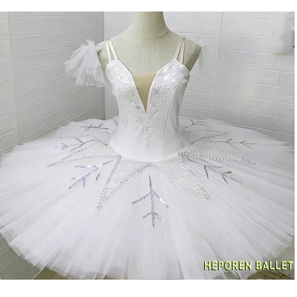 

Professional Nutcracker Snowflake Performance Costume White Ballet Tutu Dress,Custom Made Hook And Eyes Back Ballet Costumes