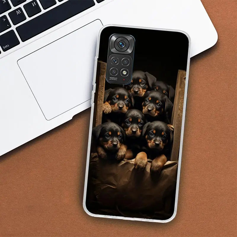 Rottweiler Dog Rottie Phone Case For Xiaomi Redmi Note 13 12 12S 11 11S 10 10S 9 9S 11T 11E Pro Plus 8 8T 7 + Coque Cover For Xi