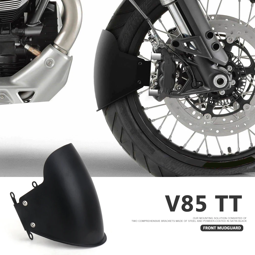 Motorcycle Accessories For Moto Guzzi V85 TT V85TT v85tt 2019 - 2024 Front Fender Splash Mudguard Black Fairing Kit 2023 2022