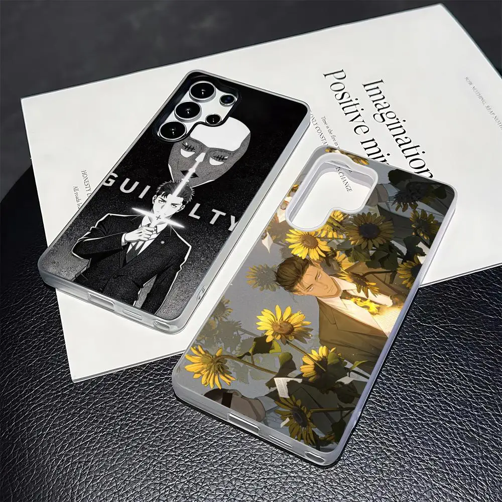 J-Jujutsu Kaisen Hiromi Higuruma Phone Case for Samsung S26 S25 S24 S23 S22 S21 FE Plus Ultra Black 2-in-1 Jelly silicone case