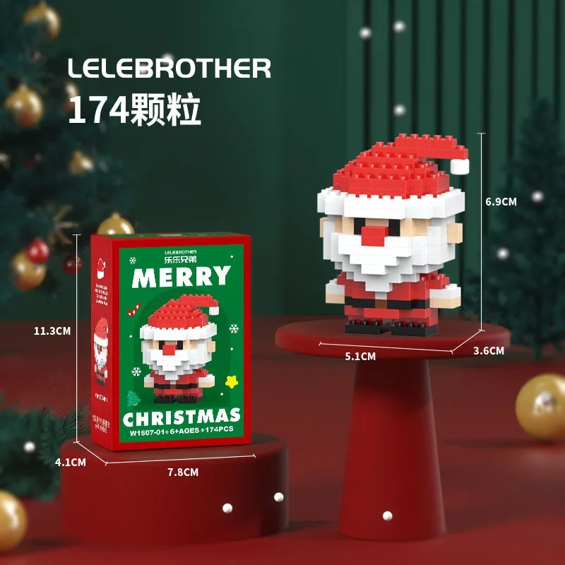 Christmas Building Blocks Mini Santa Claus Model