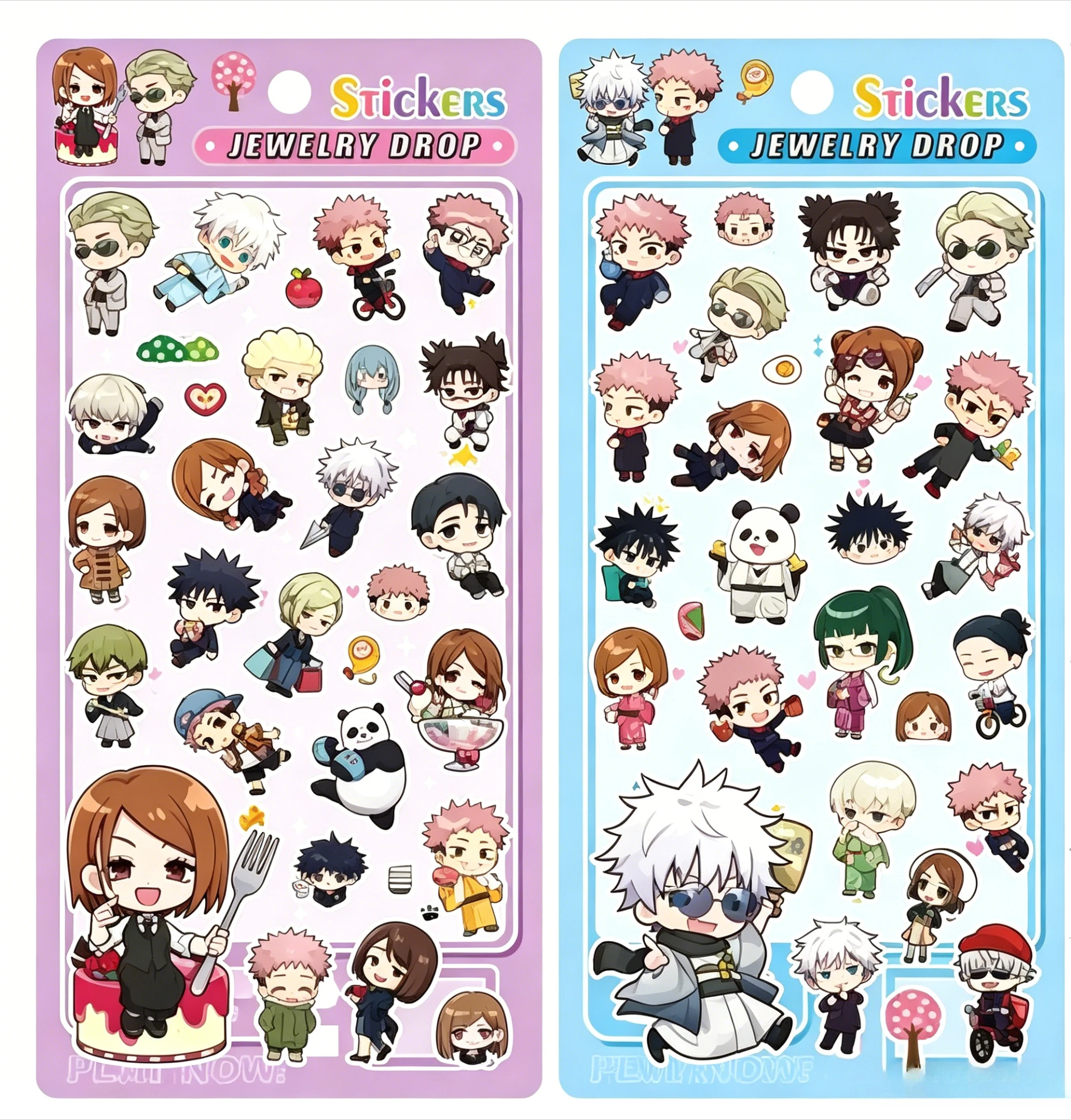 

New Anime Stickers Demon Slayer One Piece JJK Spirited Away Q Version Waterproof Decals for Scrapbook Phone Laptop DIY Decors