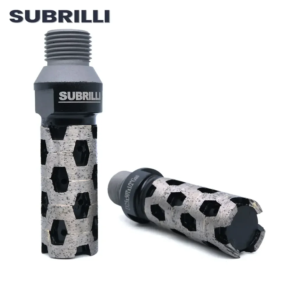 SUBRILLI 1/2 Gas Diamond Finger Bit For Stone Granite Marble Core Bit For Drilling Milling Metal Bond 1 piece