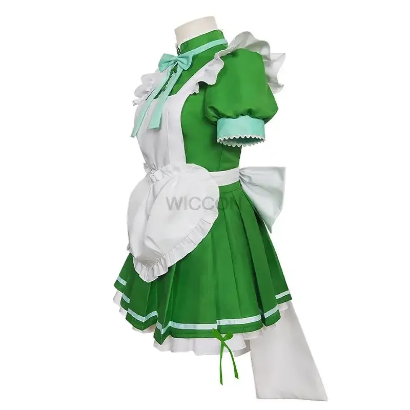 Tokyo Mew Mew Anime Cosplay Costume Fuon Purin Aizawa Maid Maid Outfit Bow Cute Dress Halloween Christmas Role Play Apparel Wig