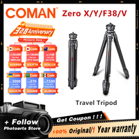 Coman Zero X/Y/F38 Lightweight Travel Tripod Full Carbon Fiber Professional Outdoor DSLR Camera Tripod Tripod