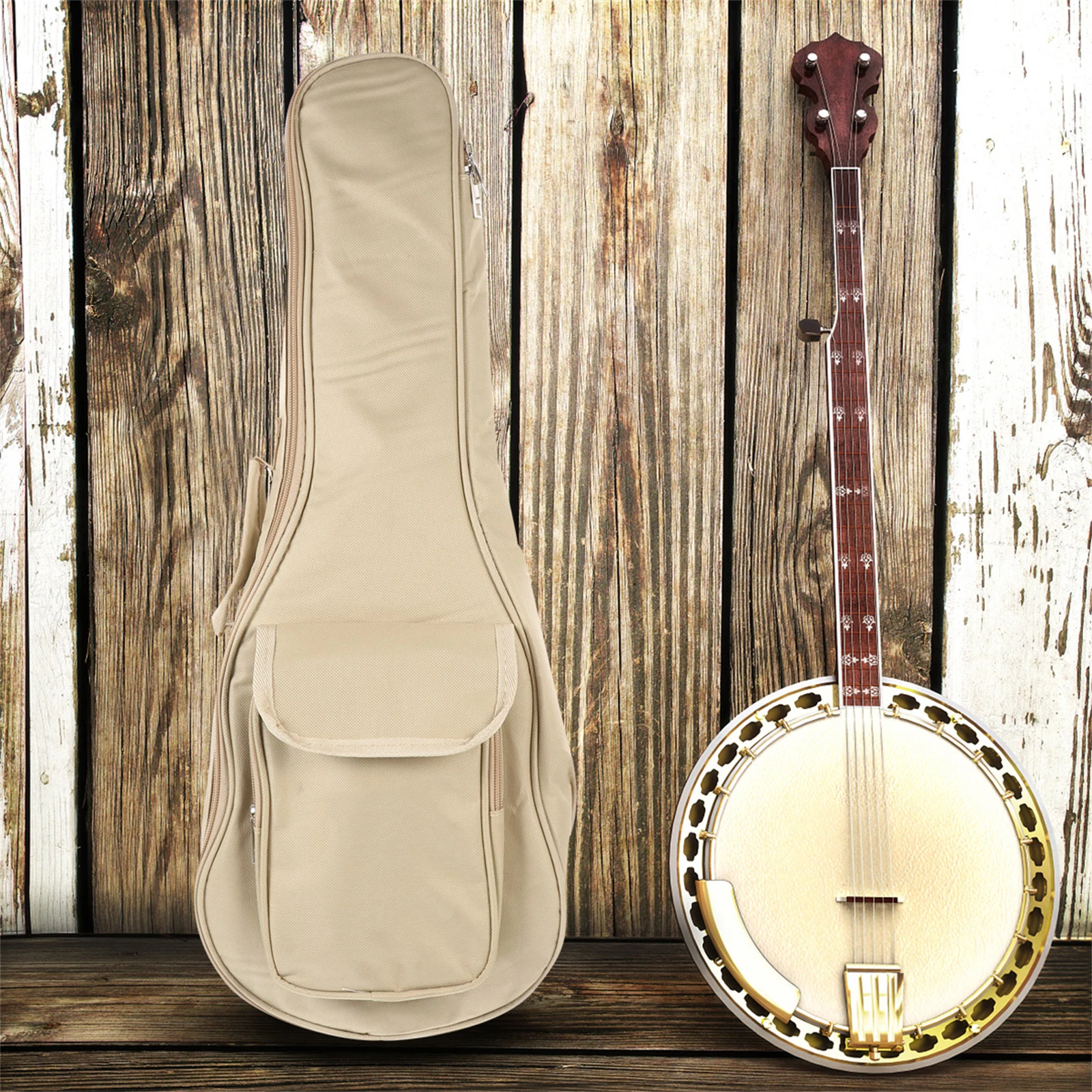 

Waterproof 600D Oxford Ukulele Bag with Pockets Adjustable Carbon Button Breathable Strap High Density Sponge for Acoustic