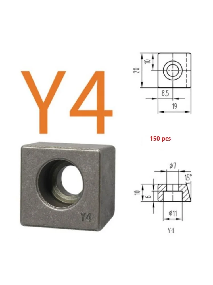 Y4 Linear Guideway Pressure Block Fixed Block-150 pcs