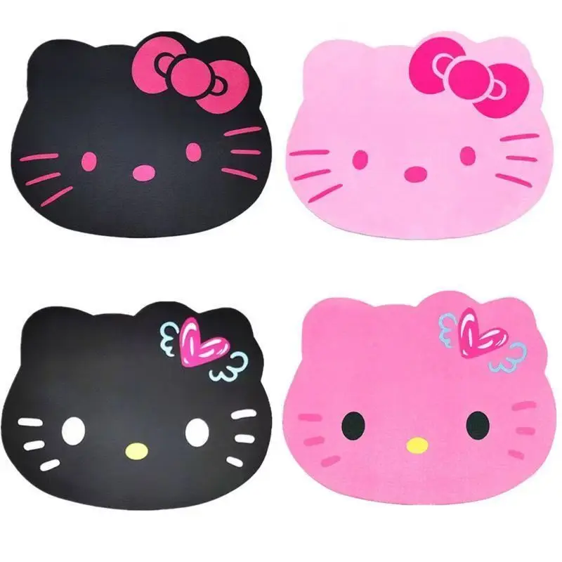 

Anime Sanrio Mouse Pads Computer Kawaii Hello Kitty Anti-Slip Desk Pad kt Cat Black Pink Mouse Pad Girl Birthday Christmas Gifts