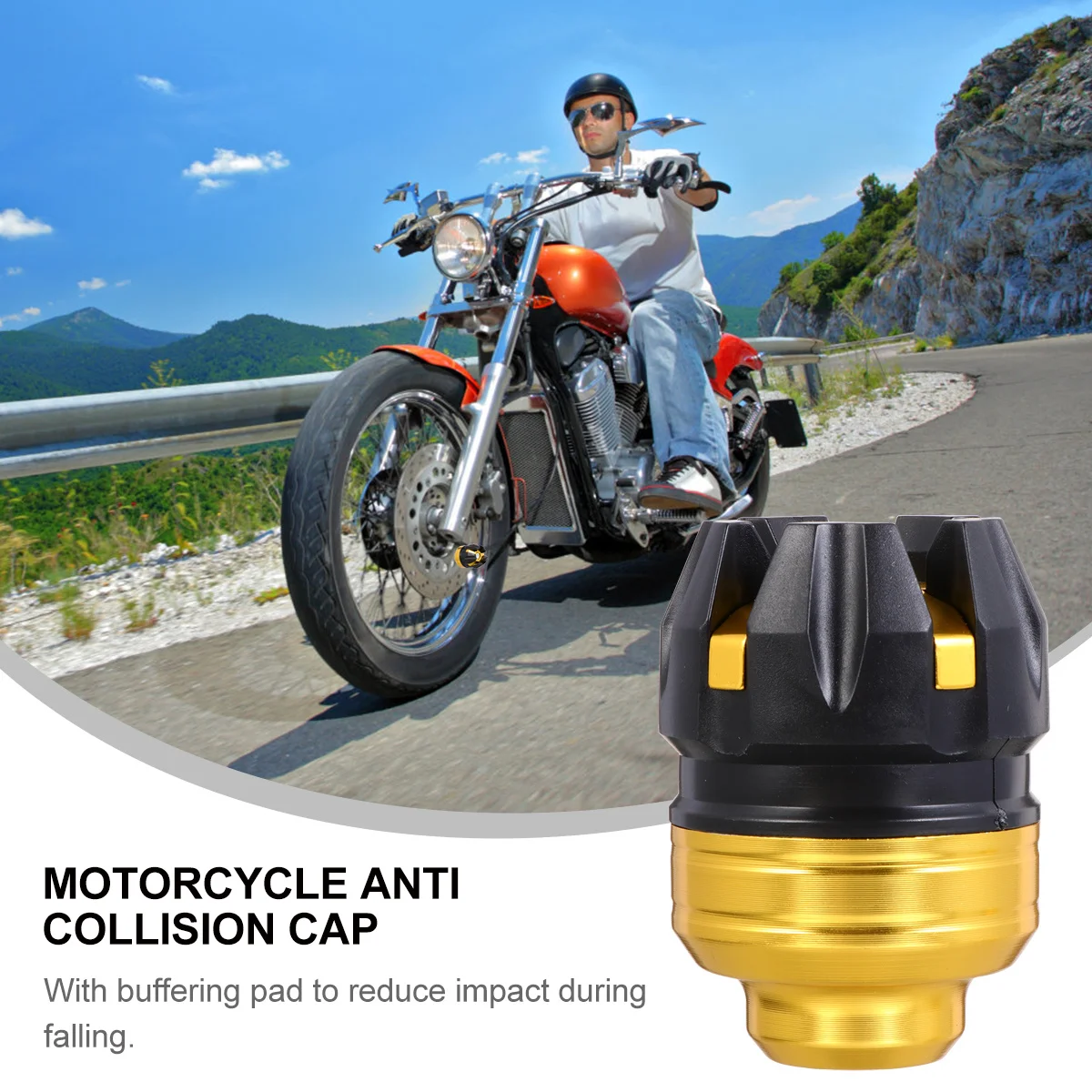 

2Pcs Motorbike Anti Collision Cup Aluminum Alloy Front Fork Crash Protector Buffer Pad Anti Drop Cap Wear Resistant