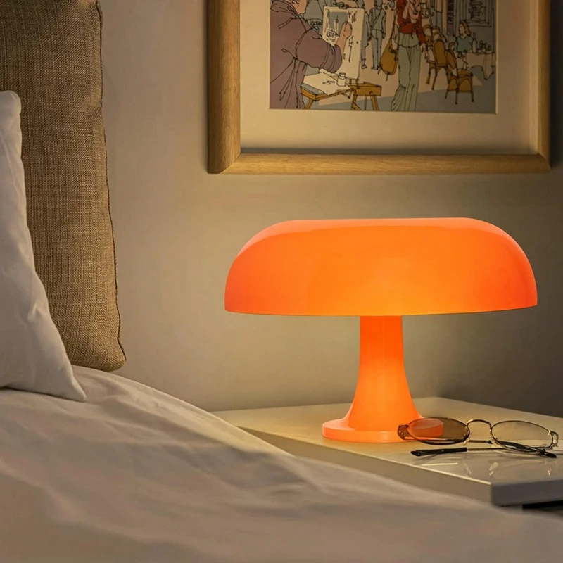 TKOH-Lampada a fungo, lampada da tavolo vintage retrò, luce notturna per donne, bambini, regali ecc. (alimentata con spina, lampadina inclusa)