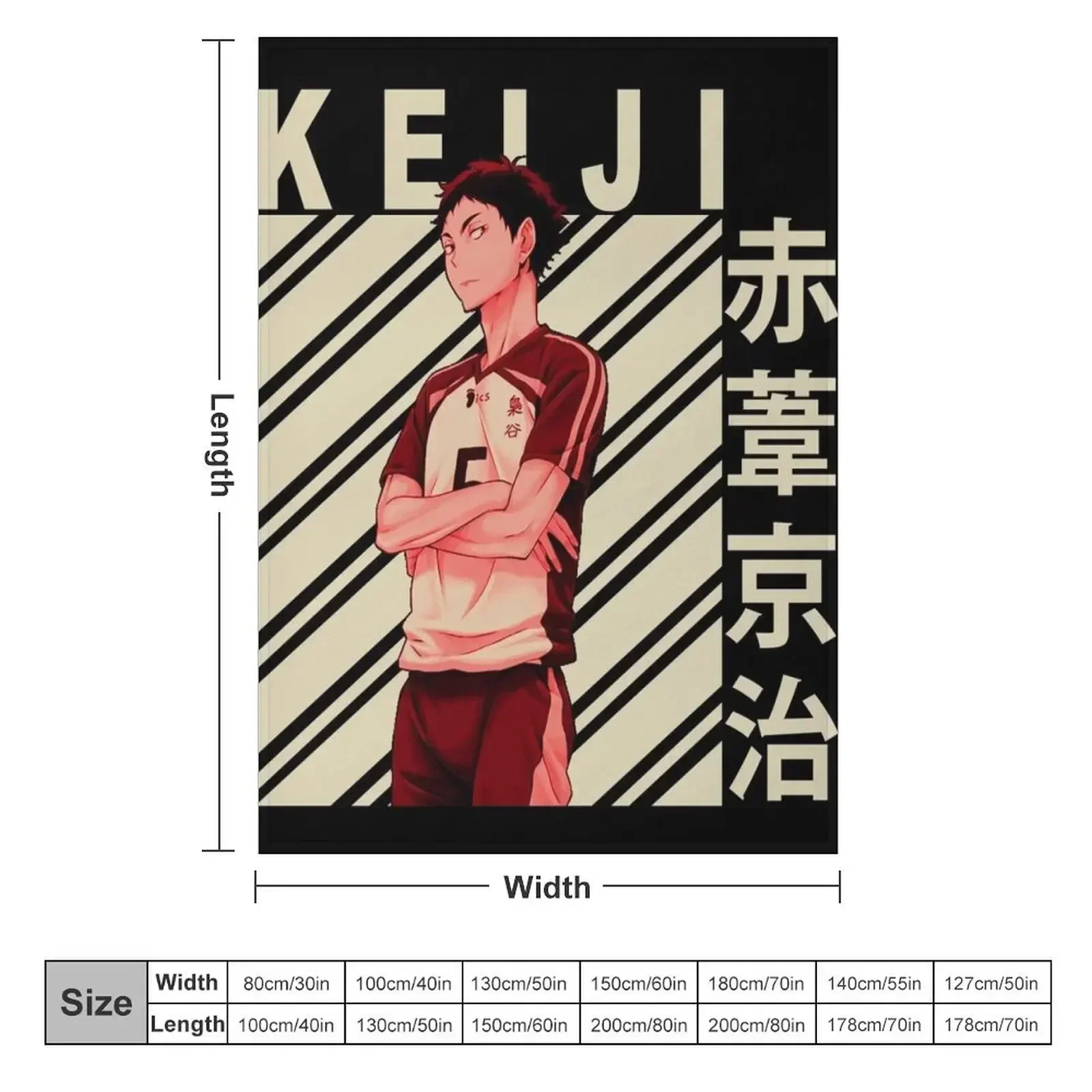 Akaashi Keiji - Vintage Art Throw Blanket anime Travel Furrys Decoratives Blankets