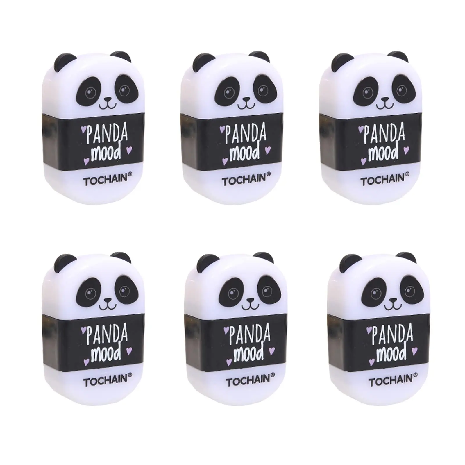 Imagem -02 - Panda Forma Borracha Borrachas Lápis com Apontador para Estudante Artigos de Papelaria Oferta Escolar Presente Bonito 20 Pcs