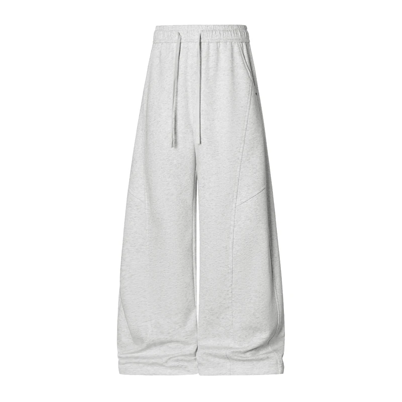 

Trendy American Style Curved Blade Sweatpants Men's New 2026 Loose Straight Pure Color Casual Pants Spring Autumn Men's Wear