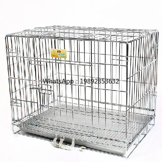 

ZZ Wyj Folding Pet Iron Cage Small and Medium Sized Dog Cat Rabbit Teddy Bichon Dog Cage House