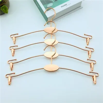 Rose Gold Stainless Steel MultiFunctional Clothes Hangers Pants Storage Hangers Cloth Rack Multilayer Storage Cloth Hanger