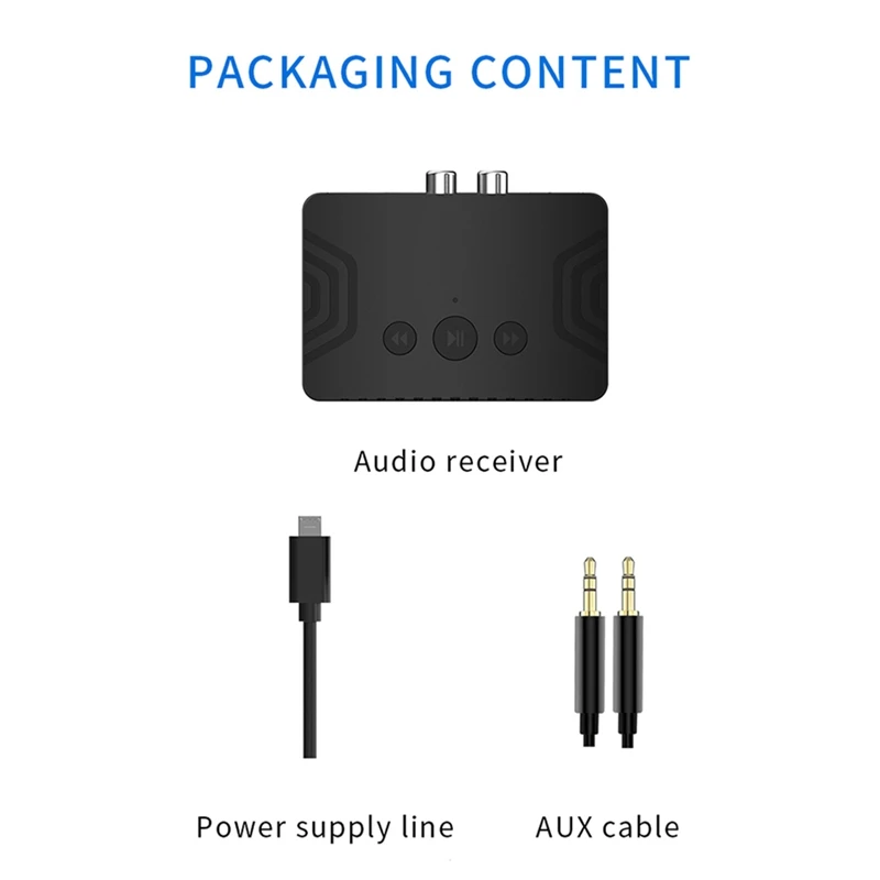 Bluetooth 5.3 Audio Receiver Transmitter 3.5Mm AUX RCA USB Stereo Music Wireless Audio Adapter For PC Car Speaker