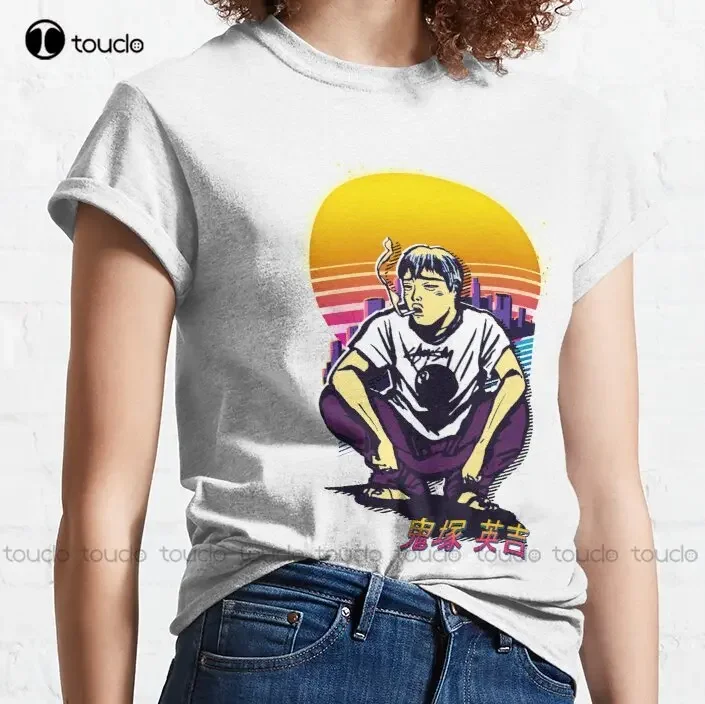 Gto - Eikichi Onizuka Retrowave Trending T-Shirt White Button Down Shirt Women Cotton Outdoor Simple Vintag Casual Tee Shirts