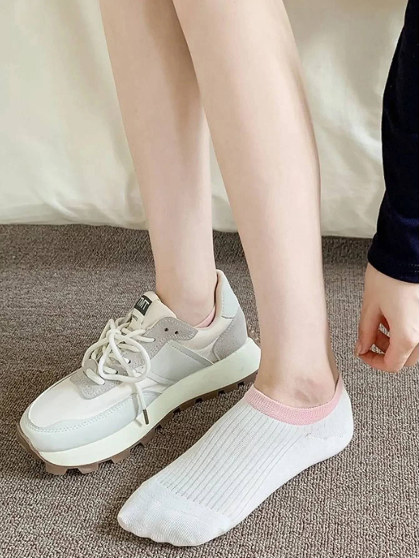 Chaussettes fines coordonnantes de style japonais pour femmes, chaussettes invisibles, respirantes, épissure de documents, bateau, crème glacée, pilates d'été, yoga