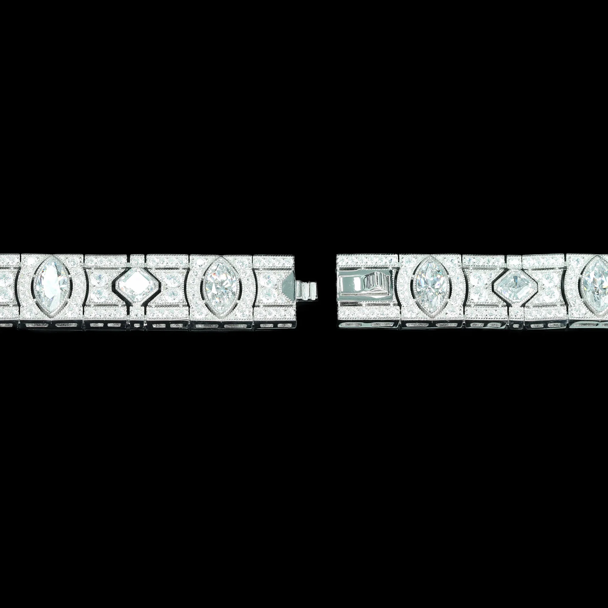 Antique Art Deco Artificial Emerald Bracelet Gorgeous Women's 925 Sterling Silver Statement Fine Jewelry Anniversary Party Gifts