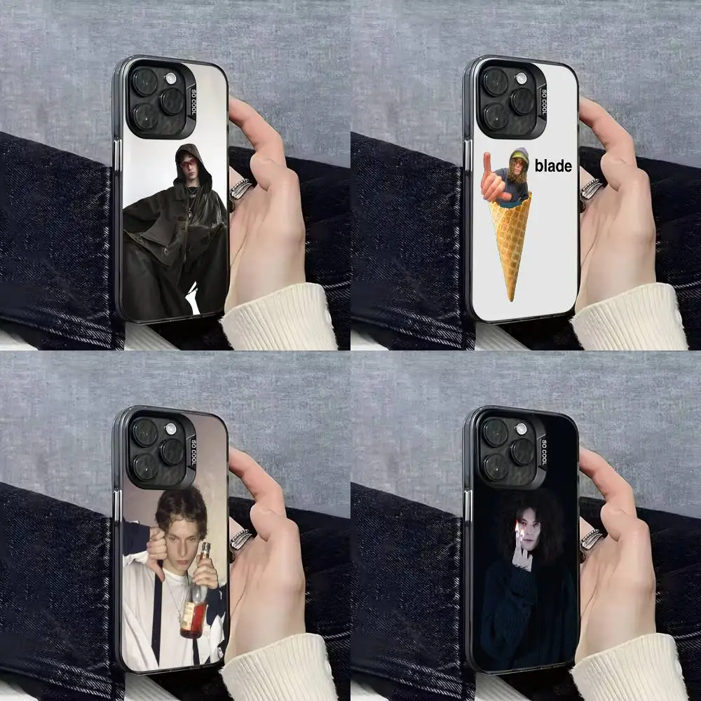 

Rapper B-Bladee Funny Dog Phone Case For iPhone 16,15,14,13,12,11,Mini,Pro,E,SE4,XS,MAX Black Candy Matte Shell