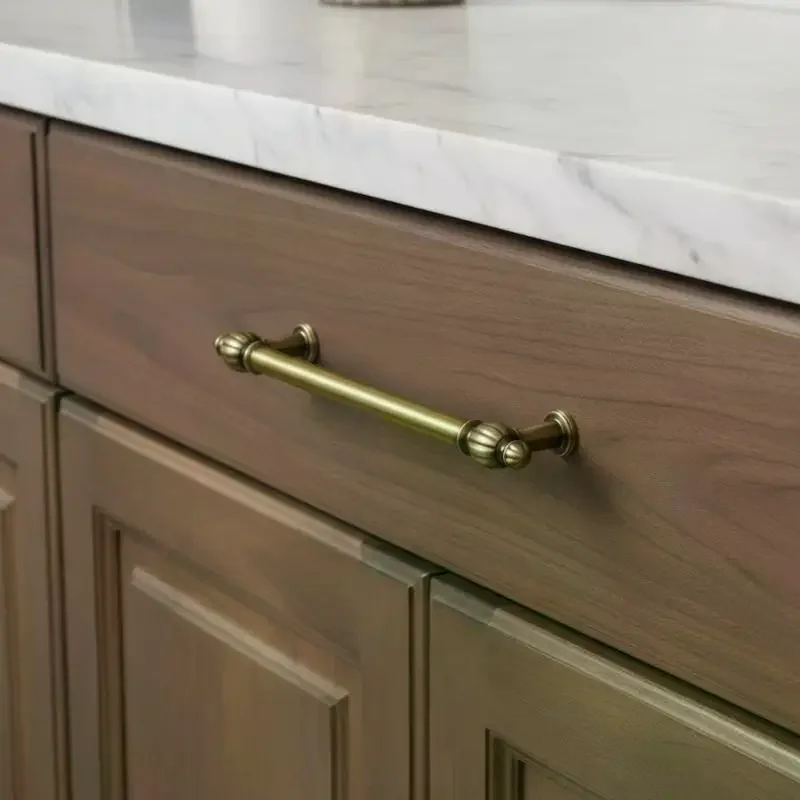 French-style Vintage Brass Handles For Wardrobe Doors Drawers Cabinets Shoe Cabinets And Furniture In Antique Bronze Color