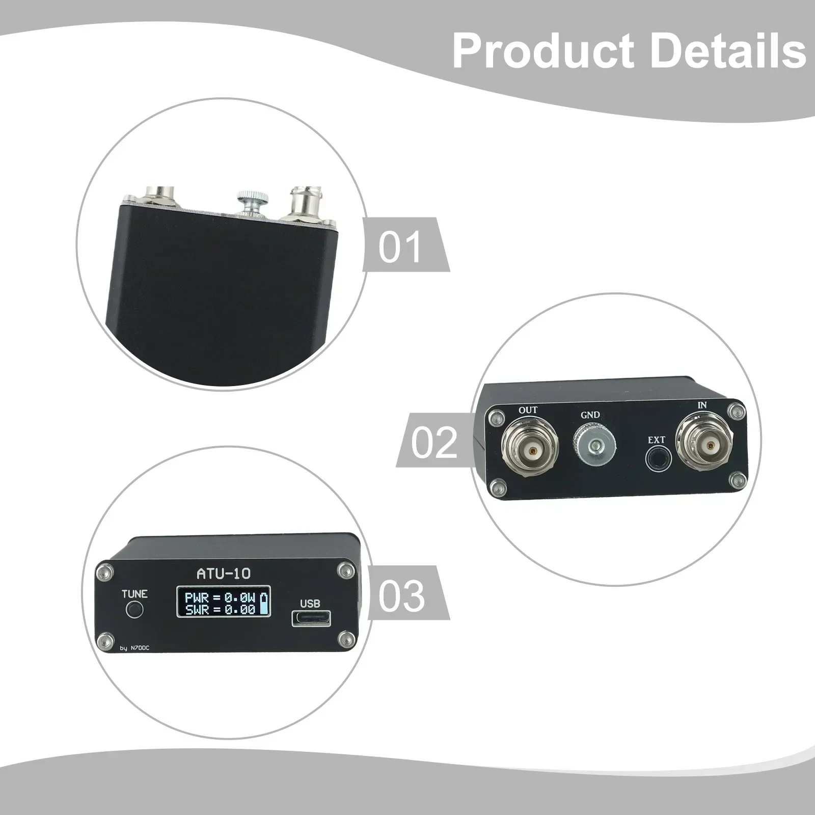 ATU-10 ATU10 QRP By N7DDC Automatic Antenna Tuner 1.6 Version 1-15W Test Measurement RF Microwave Amplifiers Accessories