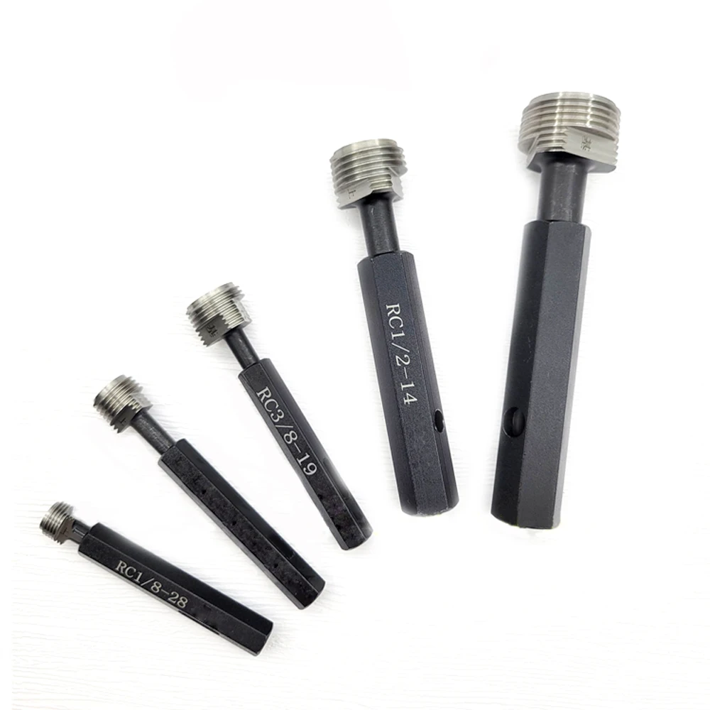 Tubo de mão direita anel calibrador fio R1/16 R1/8 R3/8 R1/4 R1/2 R3/4 R1 Pipe thread gages Plug RC1/8 RC1/4 RC3/4 RC3/8 RC1/2 RC1