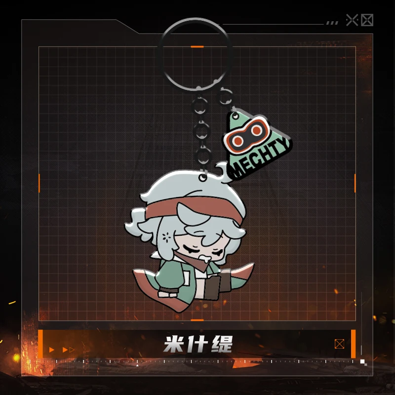 Girls Frontline 2 Exilium Q Version Character Chibi Metal Keychain Backpack Charm Official Game Merchandise Collectible Gift
