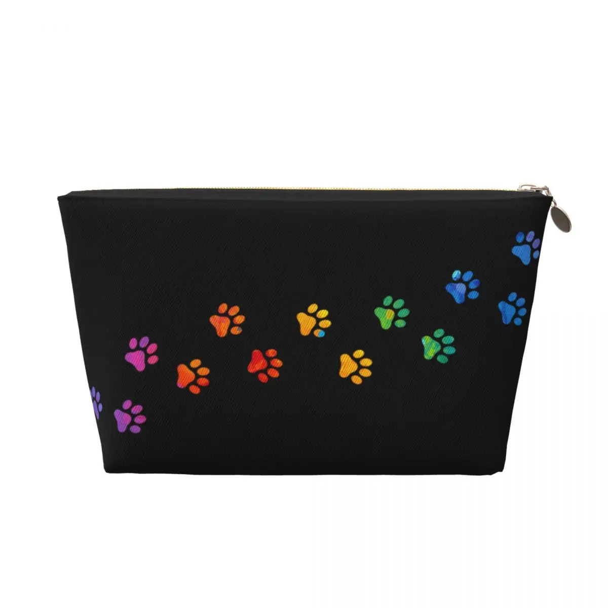 Custom Colorful Dog Paw Travel Toiletry Bag Women Makeup Cosmetic Organizer Beauty Storage Dopp Kit