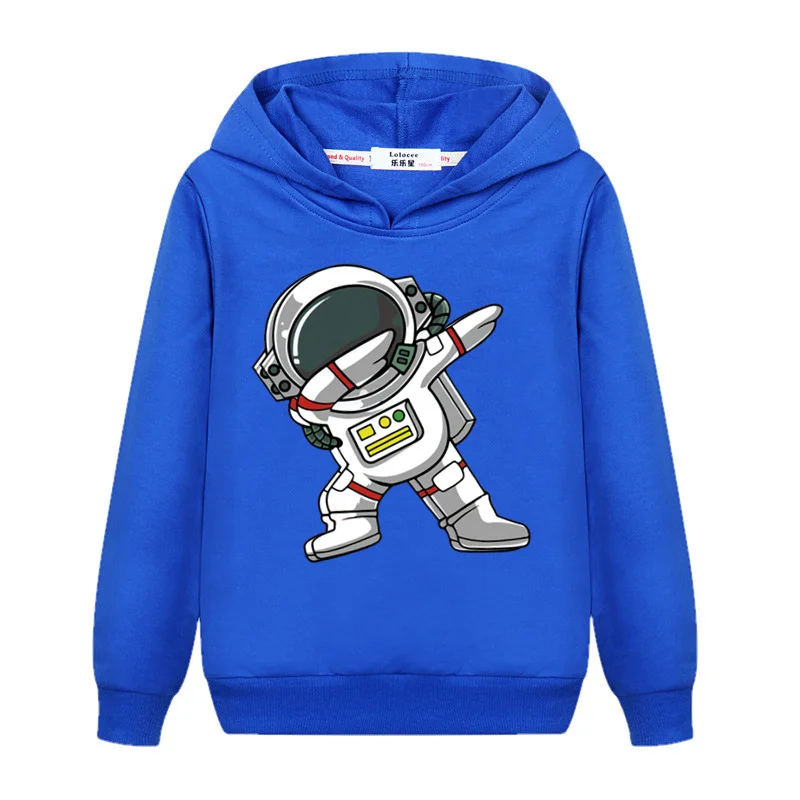 Aimi Lakana Little Boy Dab Astronaut Hoodie Cartoon Funny Pullover Kids Spring Autumn Sweatshirt Cotton Coats