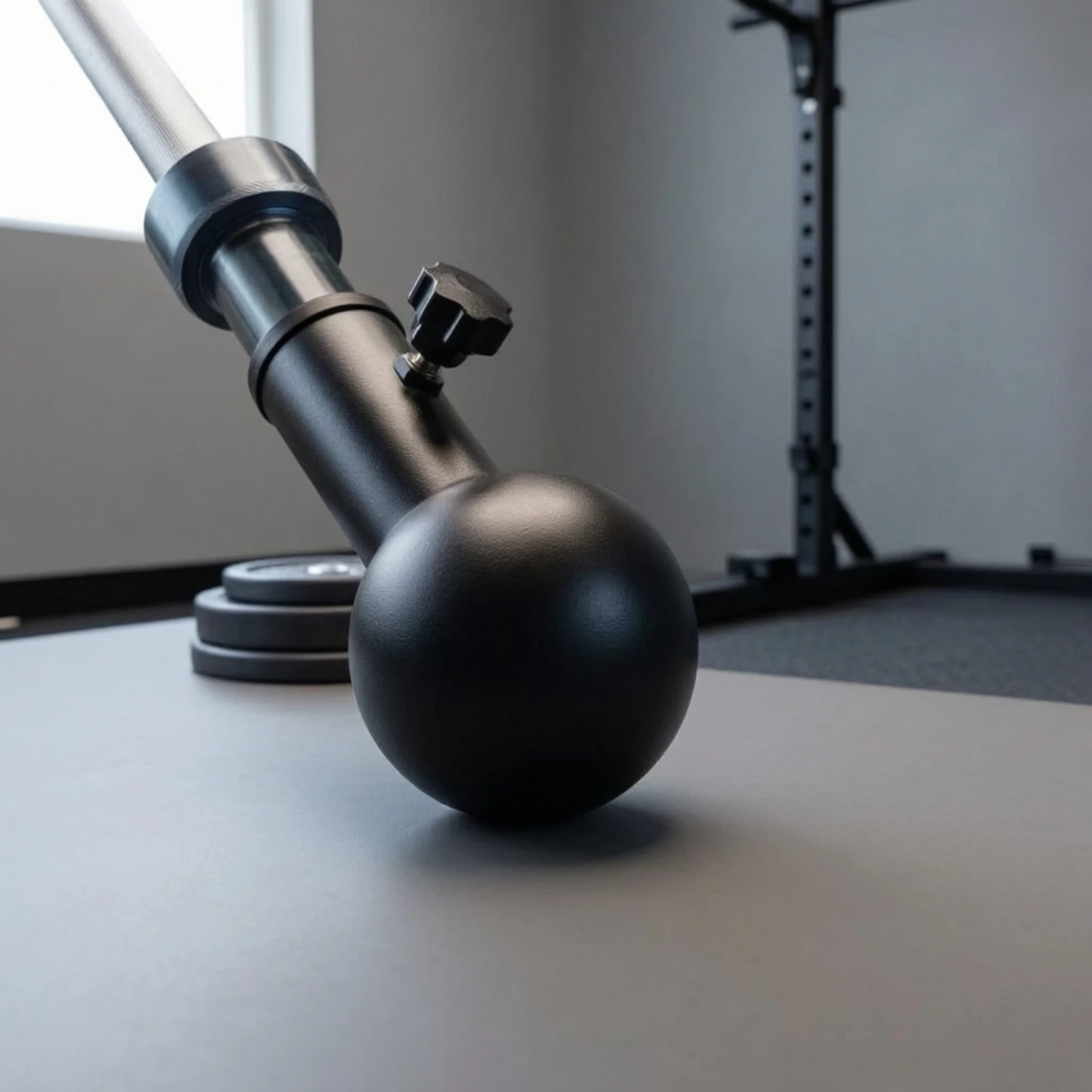 Landmine Barbell Attachment - Barbell Landmine with Tightening Knob Rotating