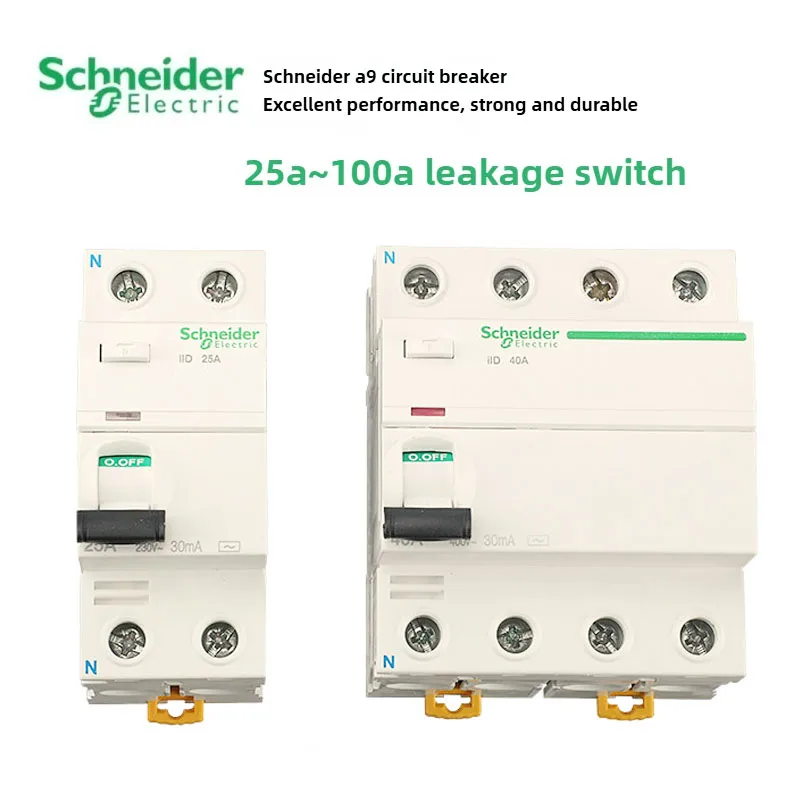 Schneider Electric ILD Electromagnetic Residual Current Operated Switch IID 2P 4P 25A 40A 63A 80A 100A 30mA Leakage