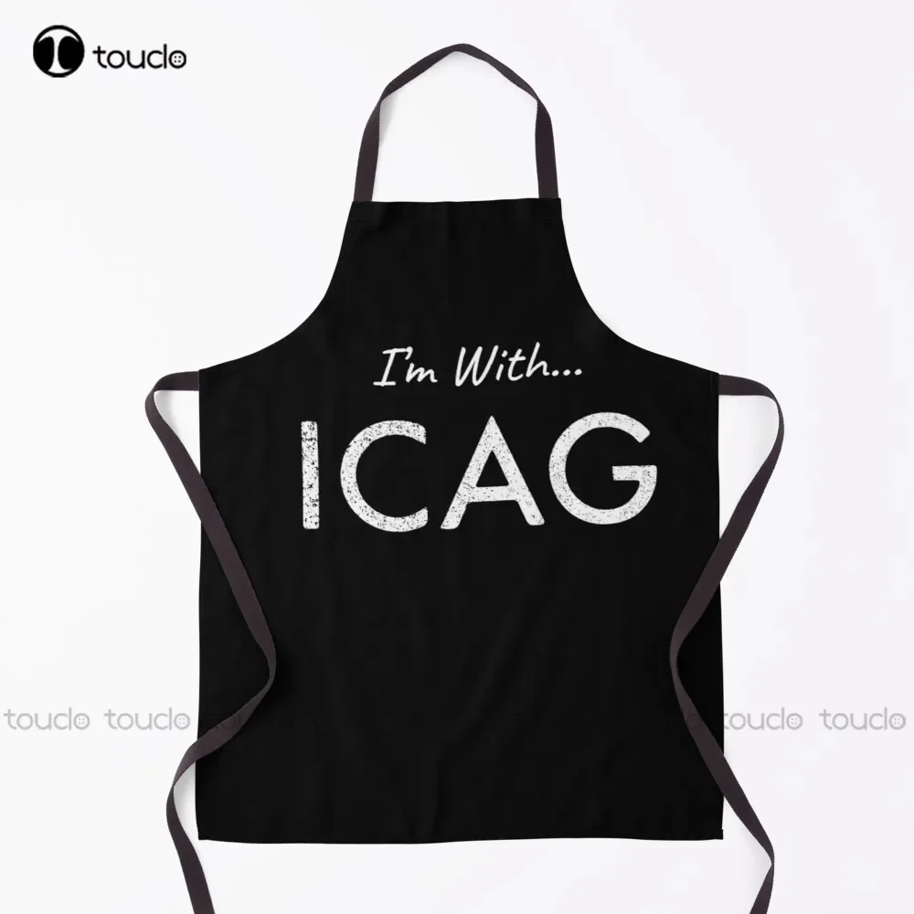 Im With Icag Apron Apron For Kids For Women Men Unisex Adult Garden Kitchen Household Cleaning Apron