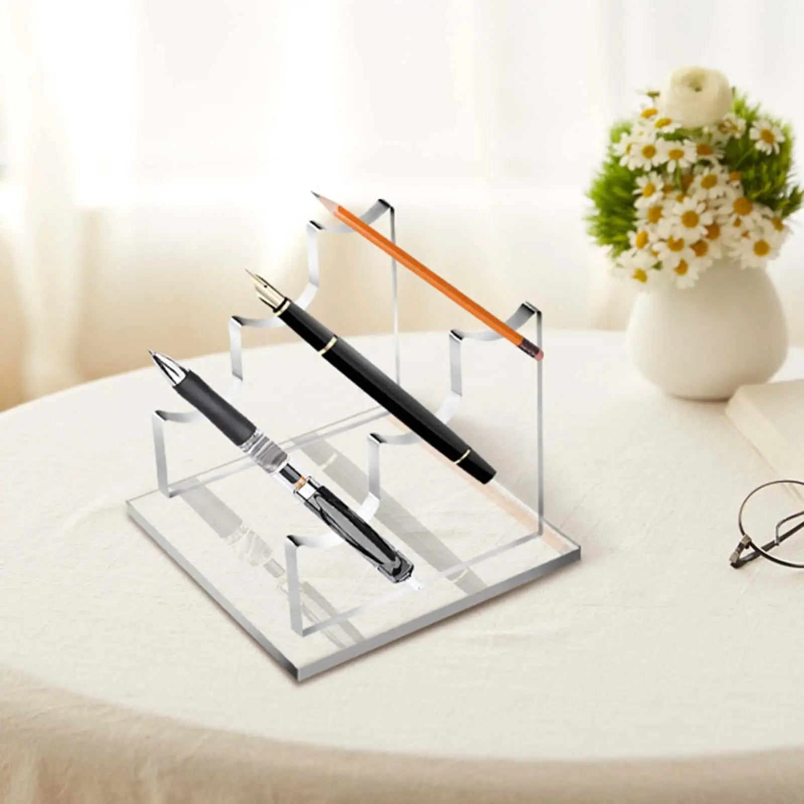 Acrylic Display Rack Pen Display Stand, Office Supplies File Holder Makeup Brush