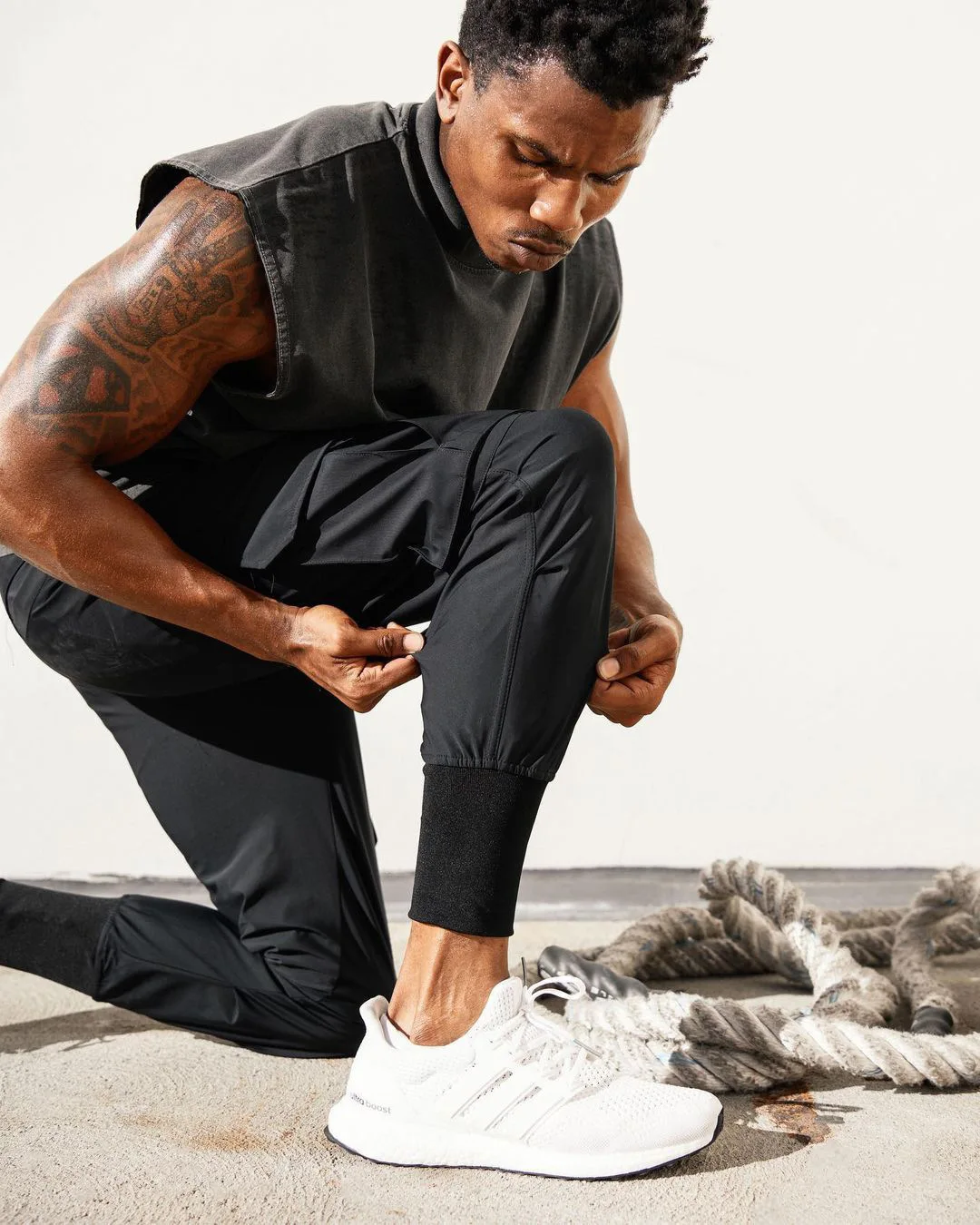 2024 New Men's Cargo Pants Summer Thin Loose Quick-Drying Elastic Leggings Running Training Sweatpants Casual Trend Trousers