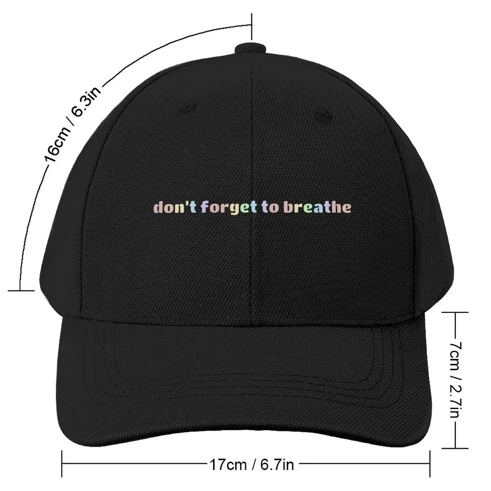 Don’t Forget to Breathe Baseball Cap Kids Hat dad hat Wild Ball Hat Hats For Men Women's