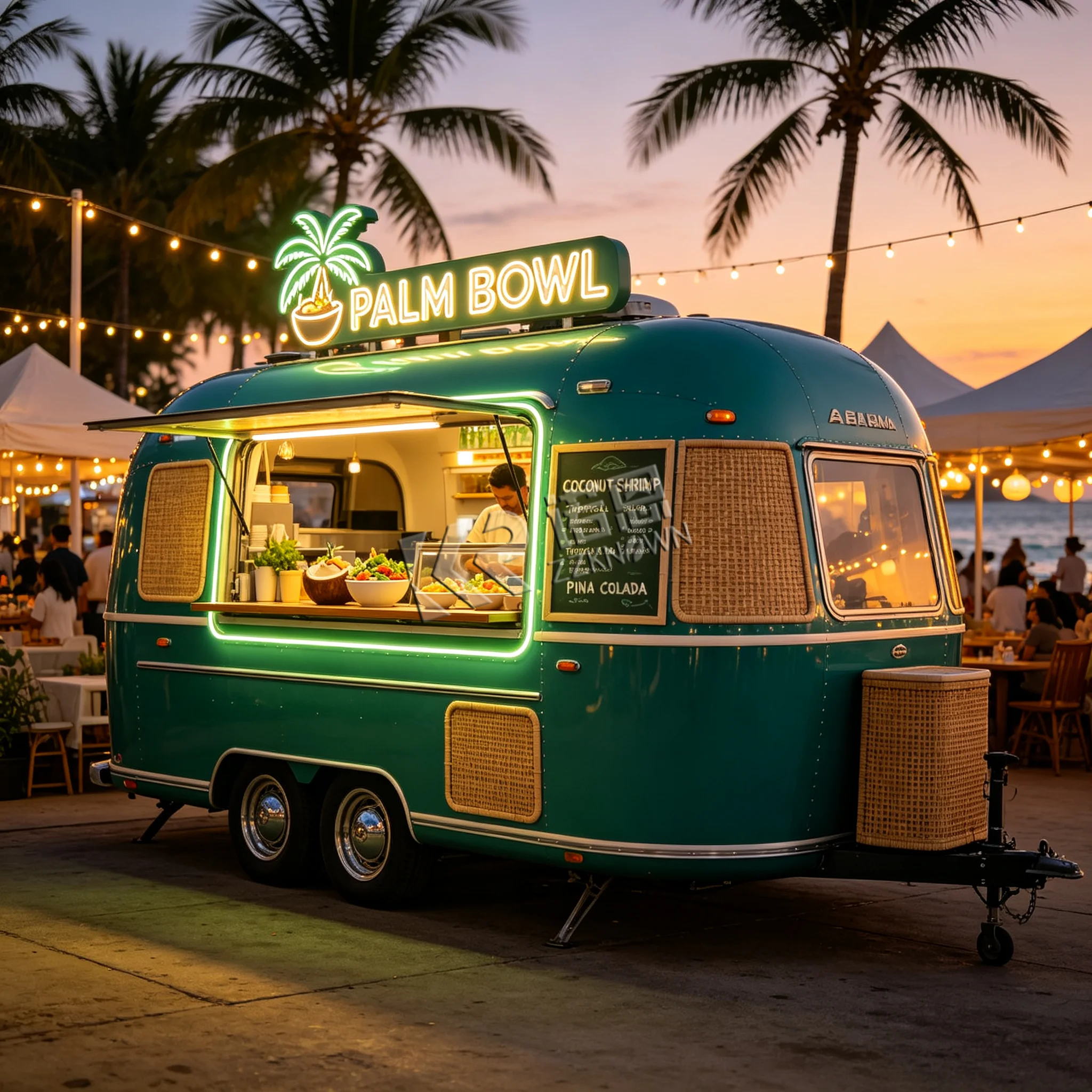 New Street Outside Ice Cream Coffee Food Truck BBQ Pizza Stainless Steel Catering Truck Food Trailer Fully Equipped