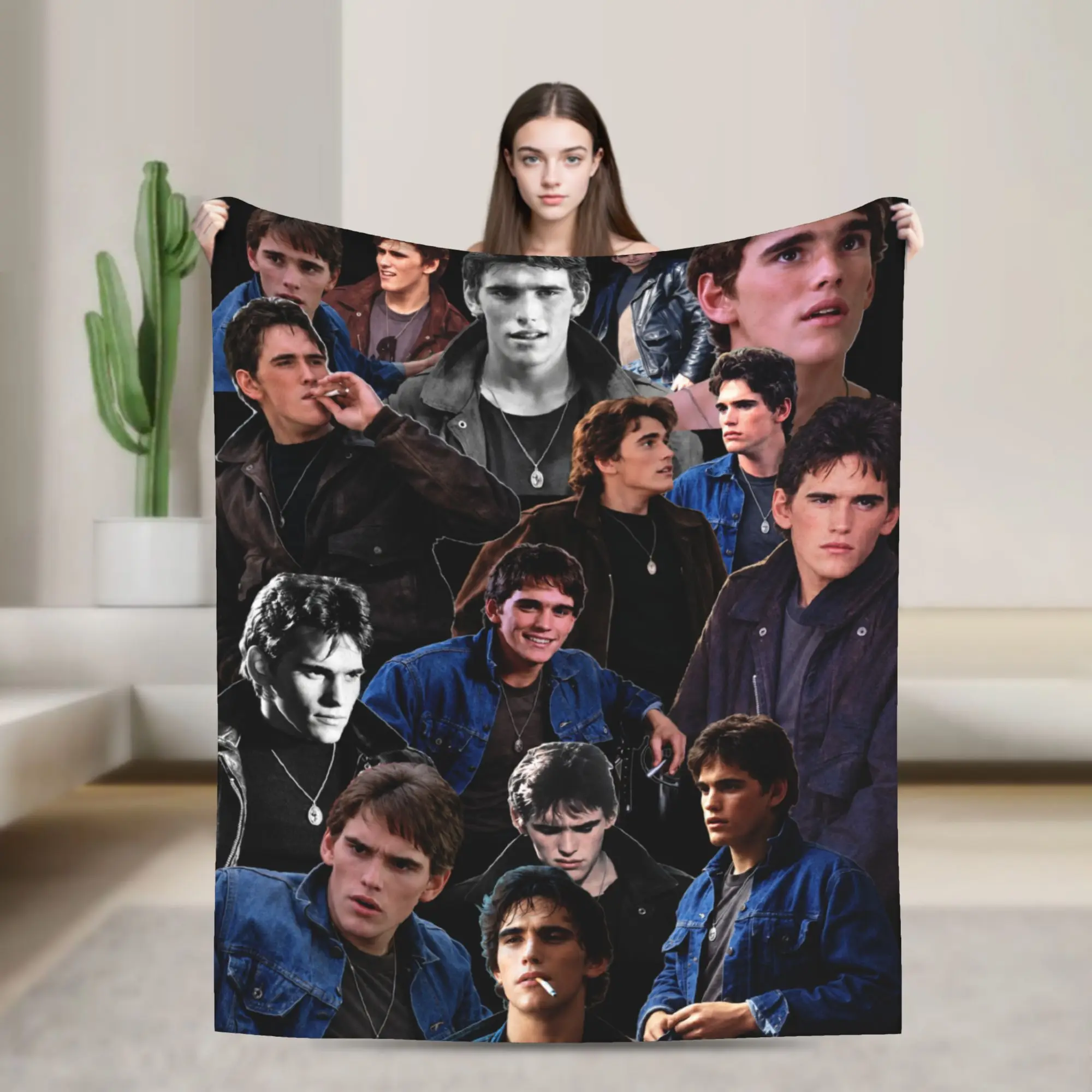 Dallas Winston The Outsiders Movie Blanket  Soft Aesthetic Plush Throw Blanket For Boy Girl Bedroom Flannel Bedspread Bed Cover