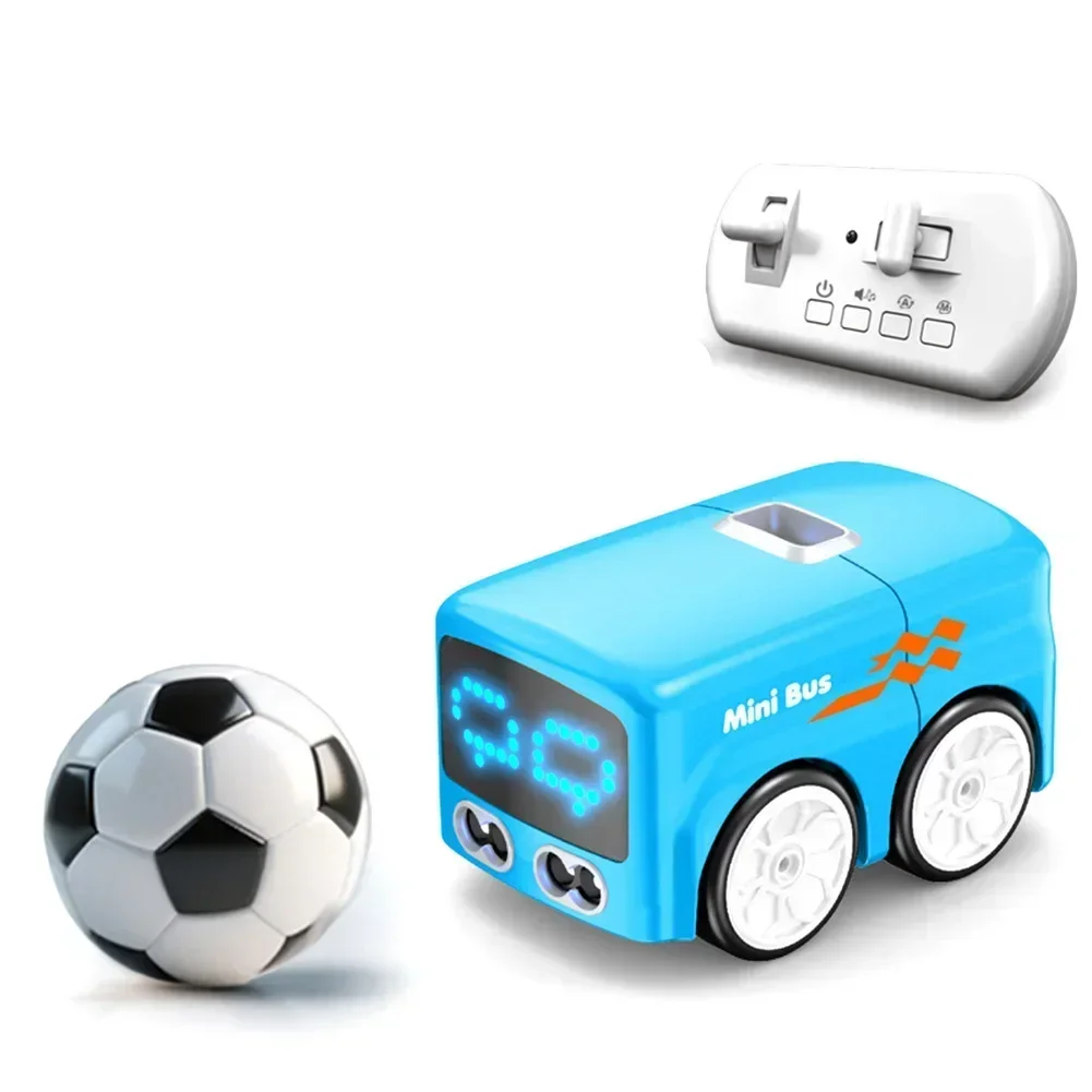 

Compact For Mini Bus Toy with Remote Control Four Modes of Operation LED Dynamic Display and Obstacle Avoidance Technology