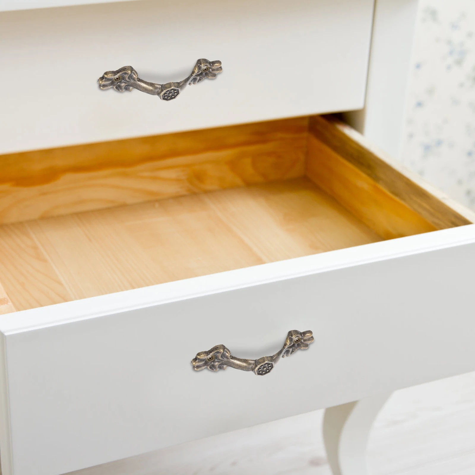 

Decorative Handle Practical Drawer Handles Vintage Zinc Alloy Attractive Transformation Dresser Kitchen Cabinet Pull