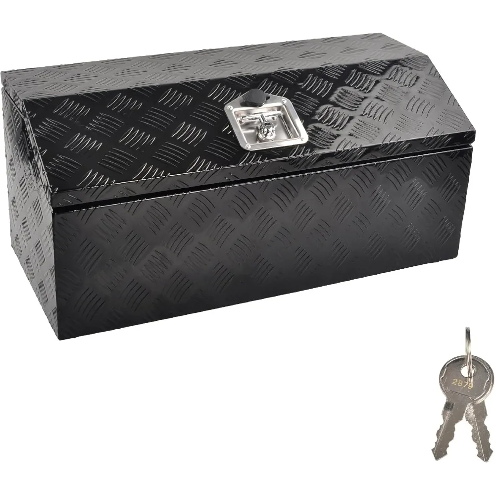 

30-дюймовый алюминиевый ящик для инструментов для автофургонов, пикапов и прицепов черного цвета (30x13,2x13,5)