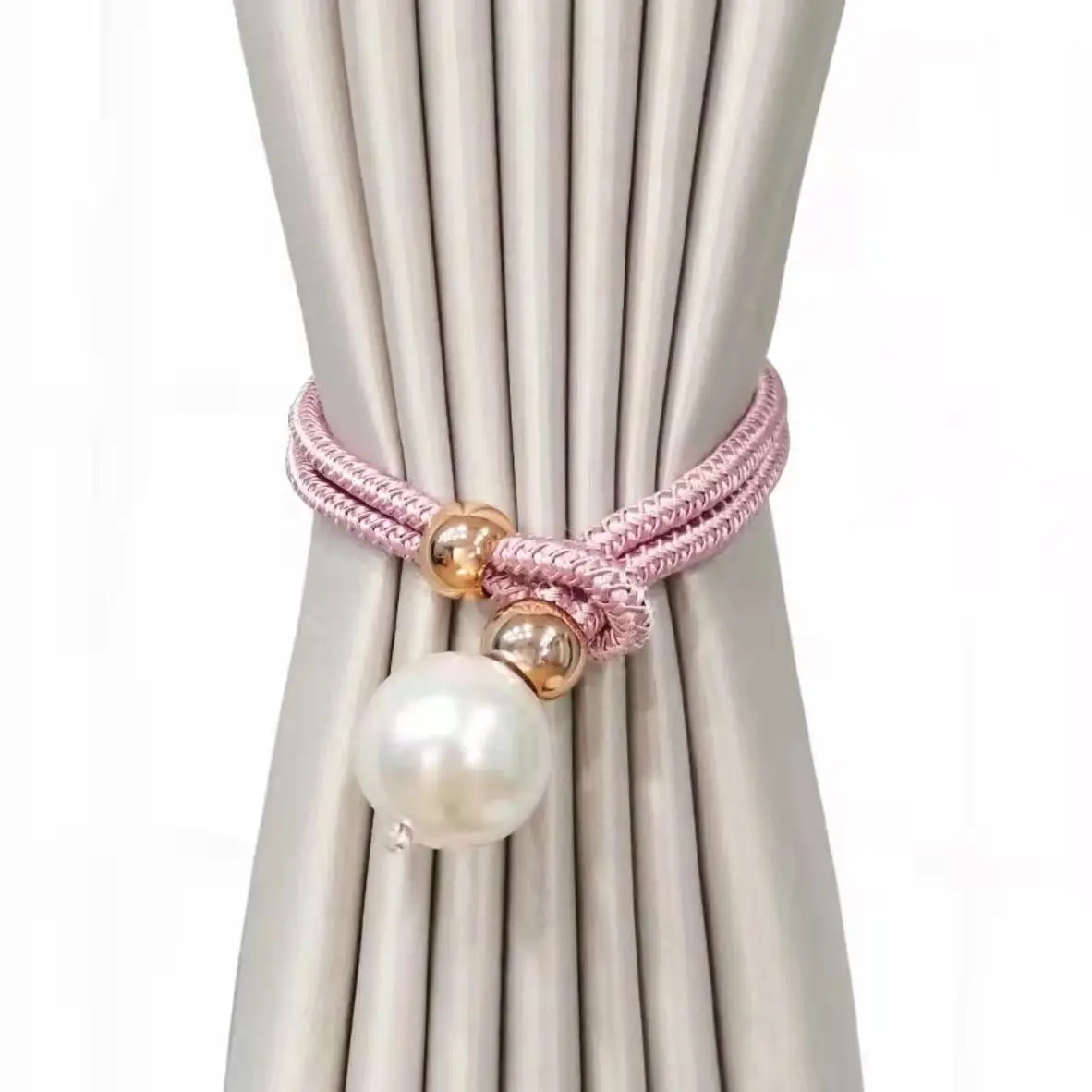 1 Pair Strong Curtain Tiebacks Plush Alloy Hanging Belts Ropes Curtain Holdback Curtain Rods Accessories