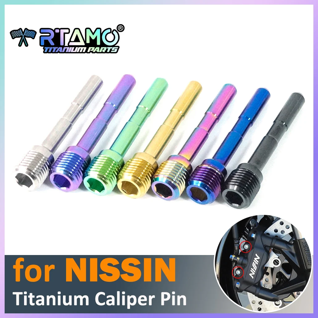 RTAMO Gr5 Titanium Caliper Pin for Kawasaki ZX6R/ZX636/Z750R/Z1000SX/ZX-14/ZG1400 Nissin Caliper Pin