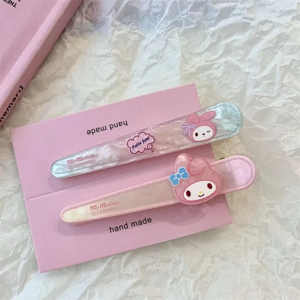 Kawaii Instagram Glitzy Sanrio Hello Kitty Pointy Lip Hairpin Sweet Girl Cute Bangs Clipped Side Japanese Cartoon Headdress Gift