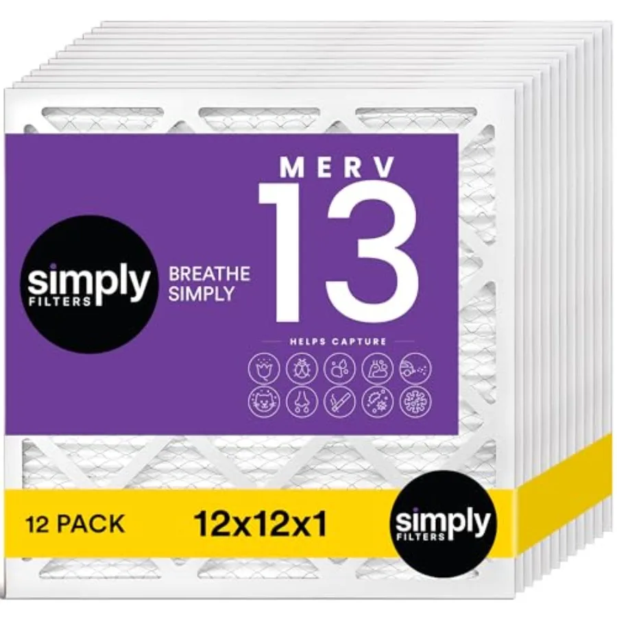 

Фильтр для воздуха 12x12x1, MERV 13, упаковка 12 шт., для домашних кондиционеров, печей и систем ОВКВ. Фактический размер: 11,75x11,75x0,75 дюйма. Защита от пыли, шерсти животных и аллергенов.