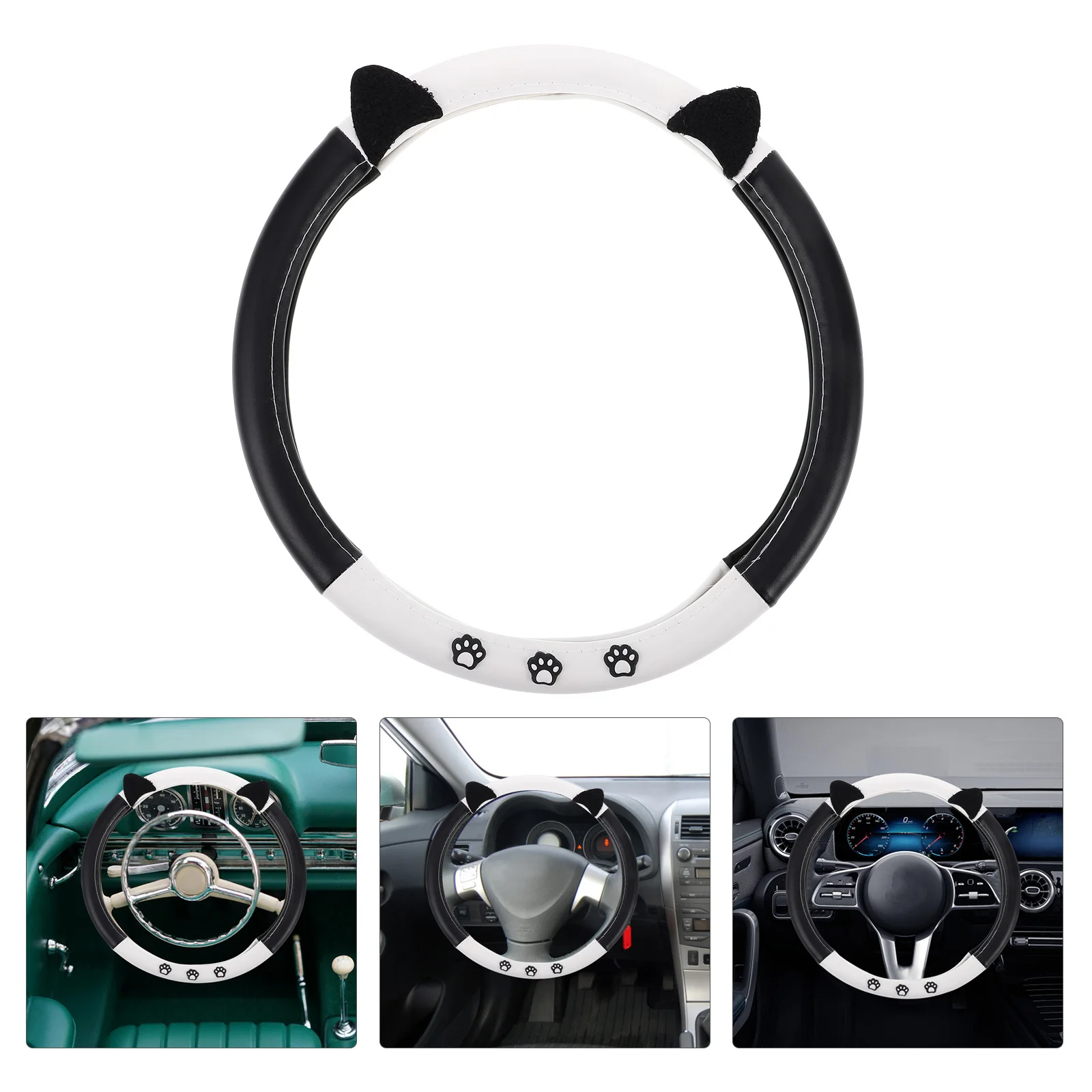 

Cute Cartoon Steering Wheel Cover Universal Fit Anti-Skid All-Season Car Interior Decor Steering Wheel Cover for Men Women